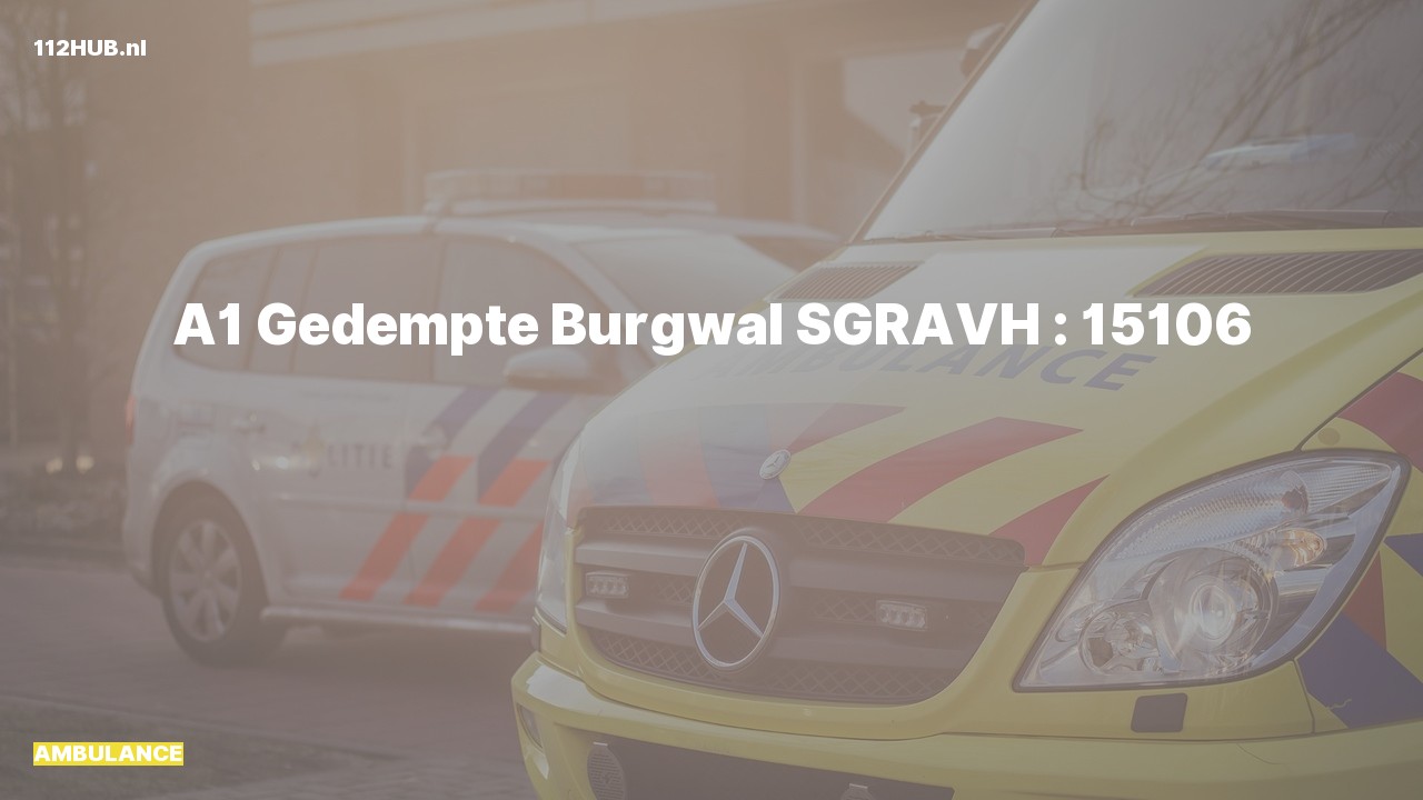 Deelafbeelding voor Ambulance met spoed naar de Gedempte Burgwal in 's-Gravenhage.
