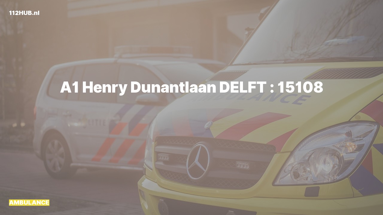 Deelafbeelding voor De ambulance is met spoed uitgerukt naar de Henry Dunantlaan in Delft