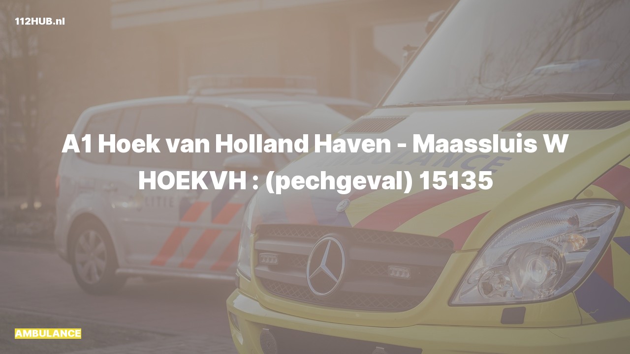 Deelafbeelding voor Ambulance met spoed naar de Haven in Maassluis.
