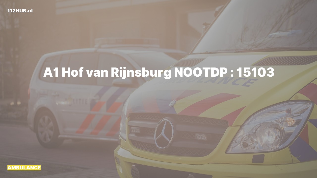 Deelafbeelding voor Ambulance met spoed naar de Hof van Rijnsburg in Nootdorp.