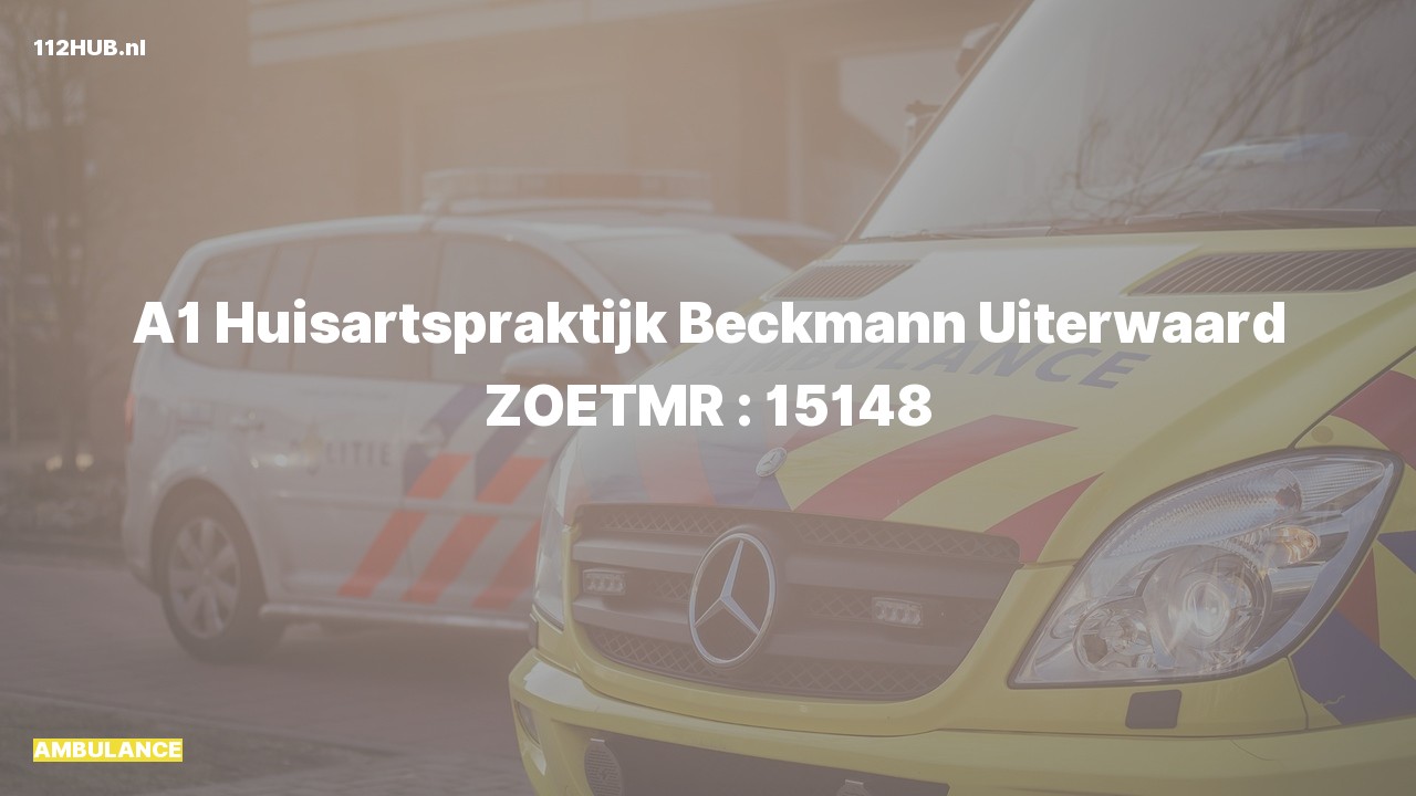 Deelafbeelding voor Ambulance met spoed naar de Uiterwaard in Zoetermeer.