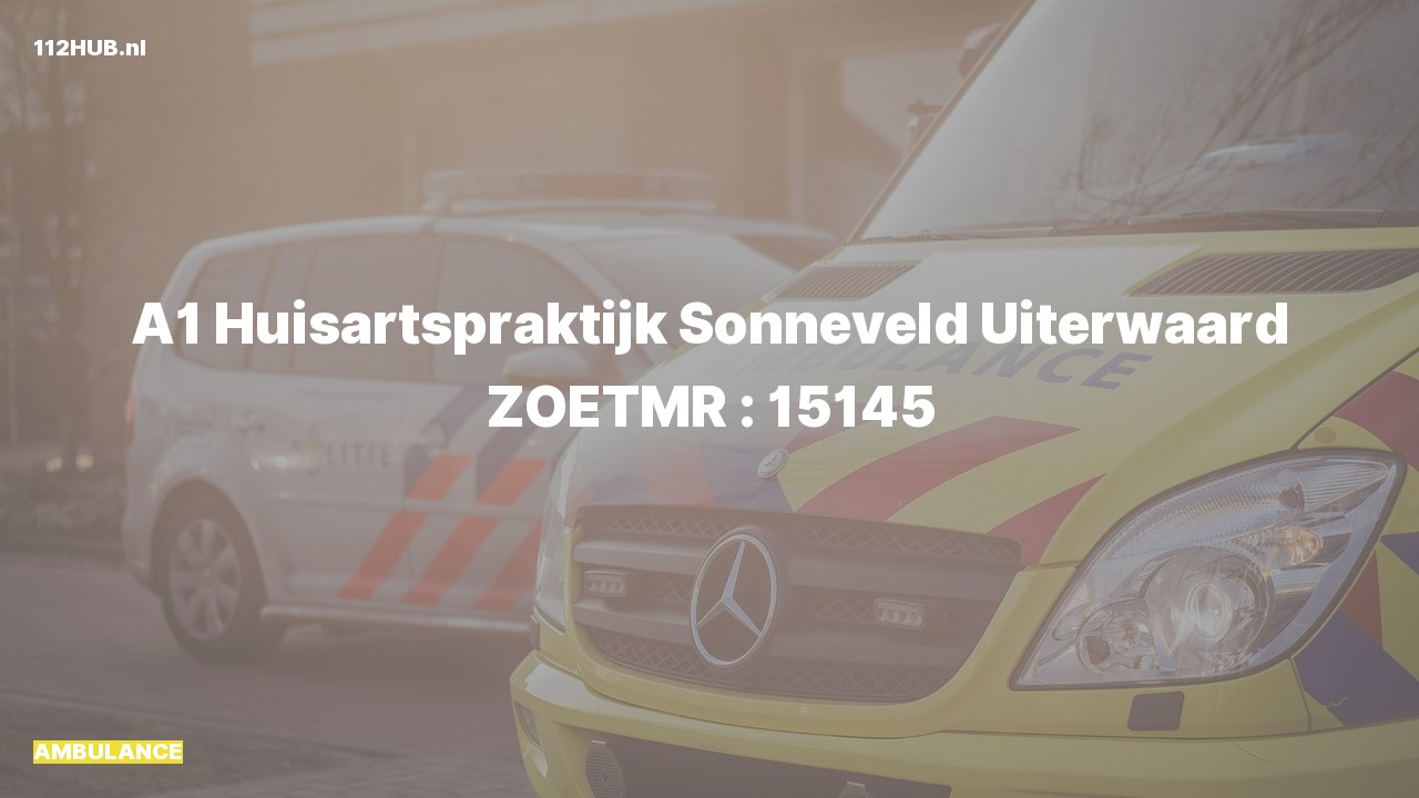 Deelafbeelding voor Ambulance met spoed naar de Uiterwaard in Zoetermeer.