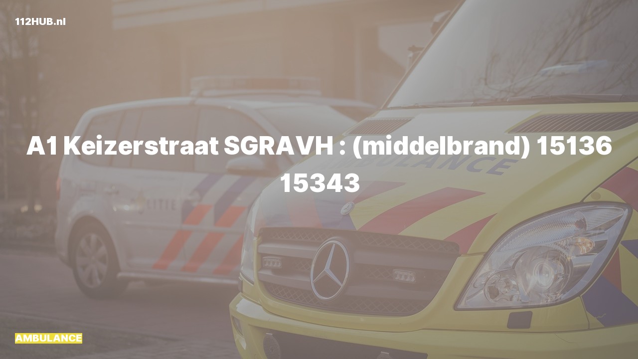 Deelafbeelding voor Ambulance met spoed naar de Keizerstraat in 's-Gravenhage.