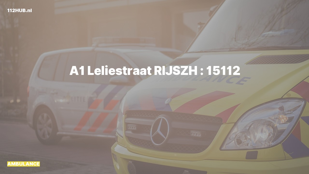 Deelafbeelding voor Ambulance met spoed naar de Leliestraat in Rijswijk.