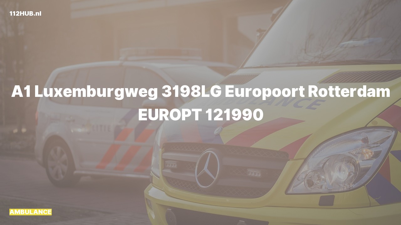 Deelafbeelding voor Ambulance met spoed naar de Luxemburgweg in Europoort Rotterdam.