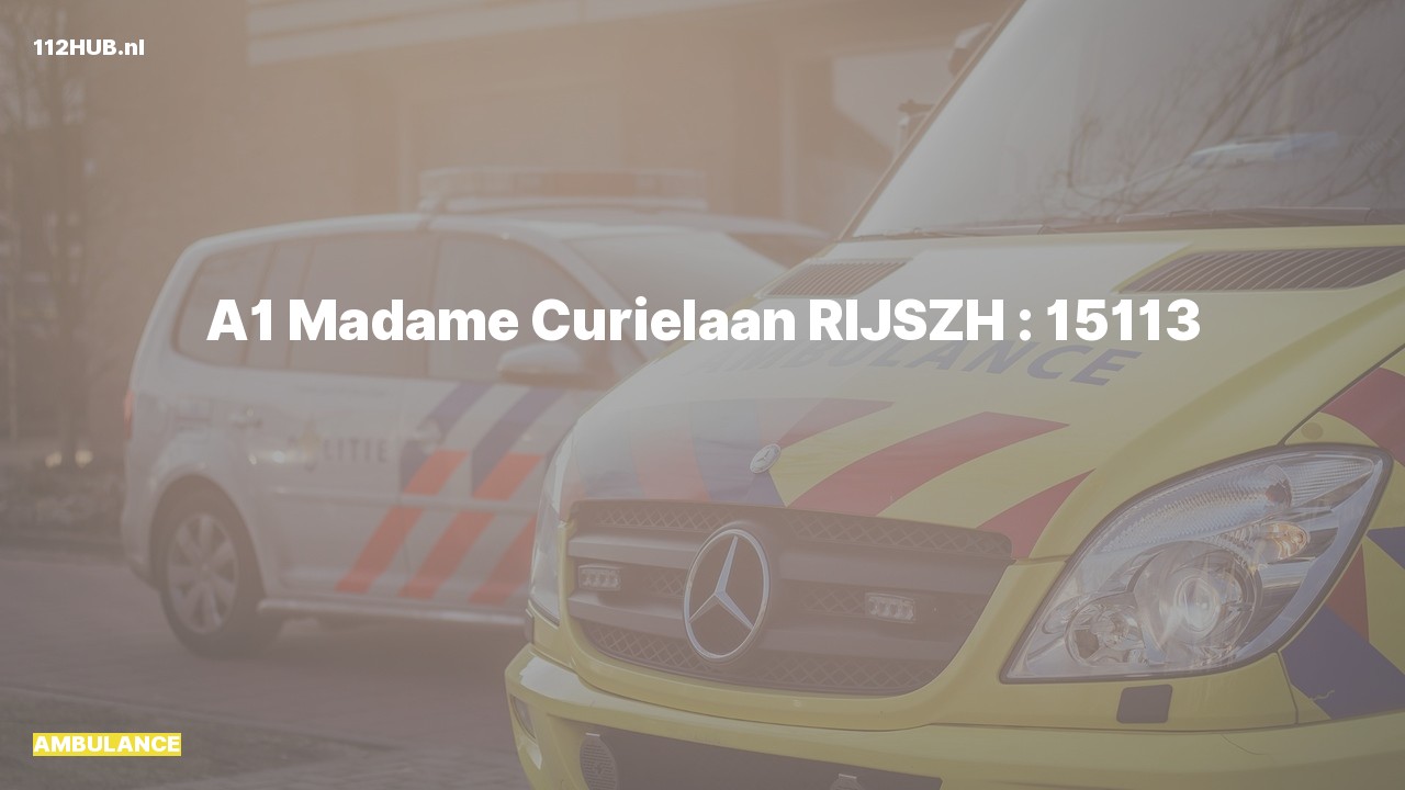 Deelafbeelding voor Ambulance met spoed naar de Madame Curielaan in Rijswijk.