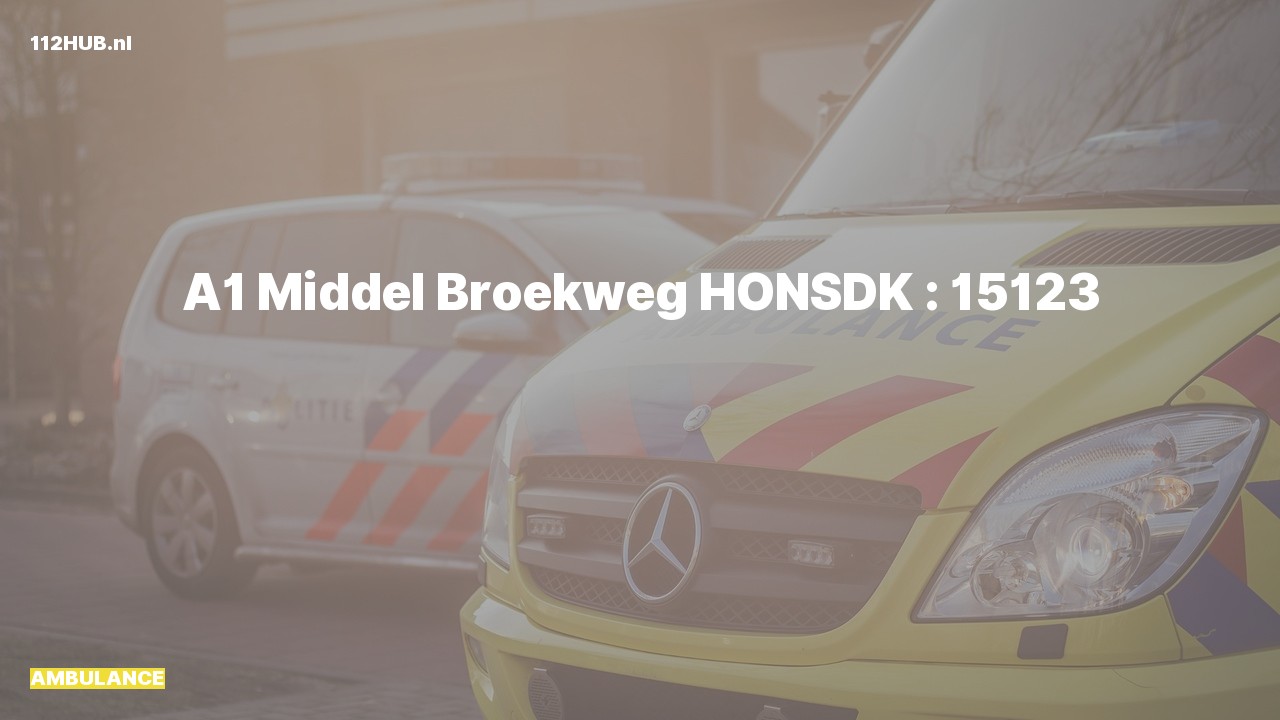 Deelafbeelding voor Ambulance met spoed naar de Middel Broekweg in Honselersdijk.