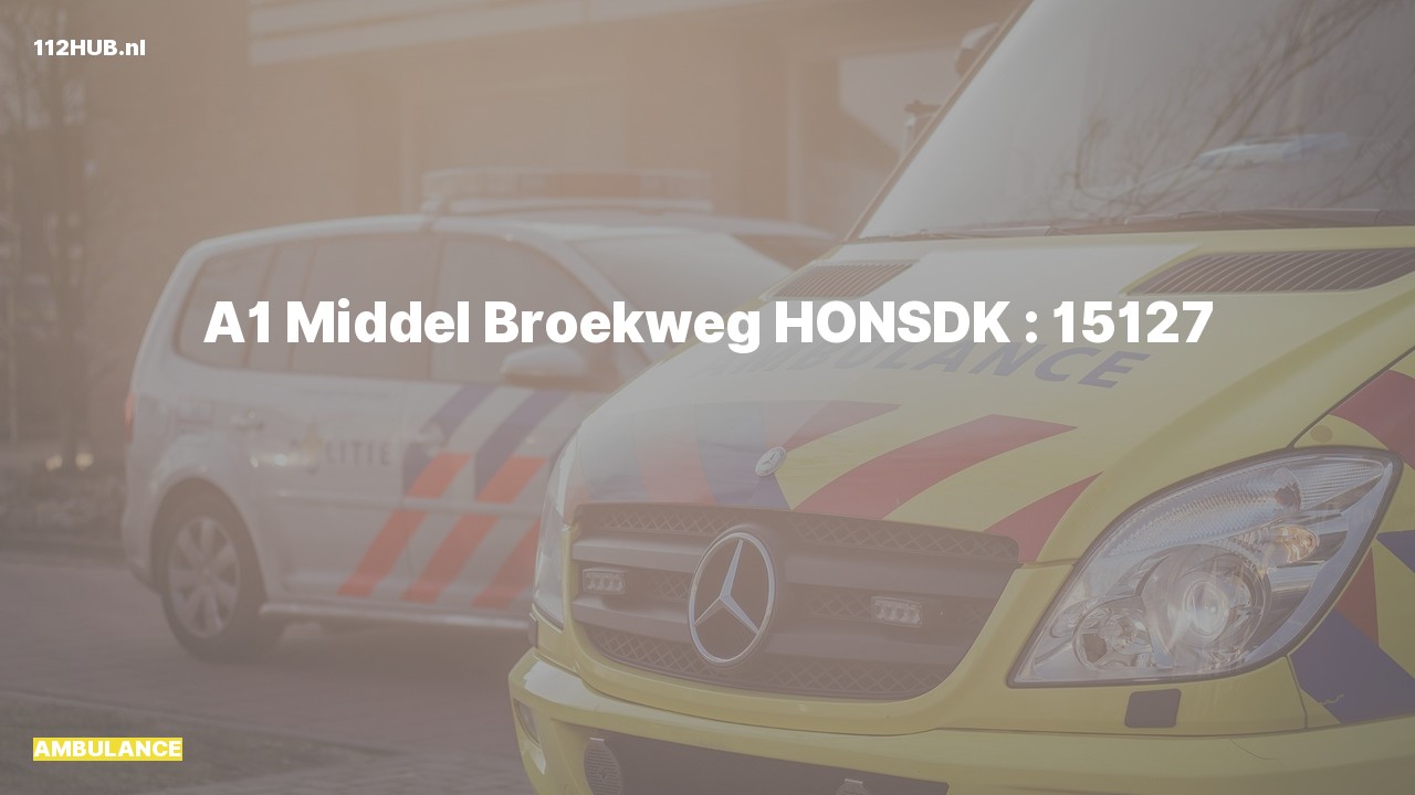 Deelafbeelding voor Ambulance met spoed naar de Middel Broekweg in Honselersdijk.