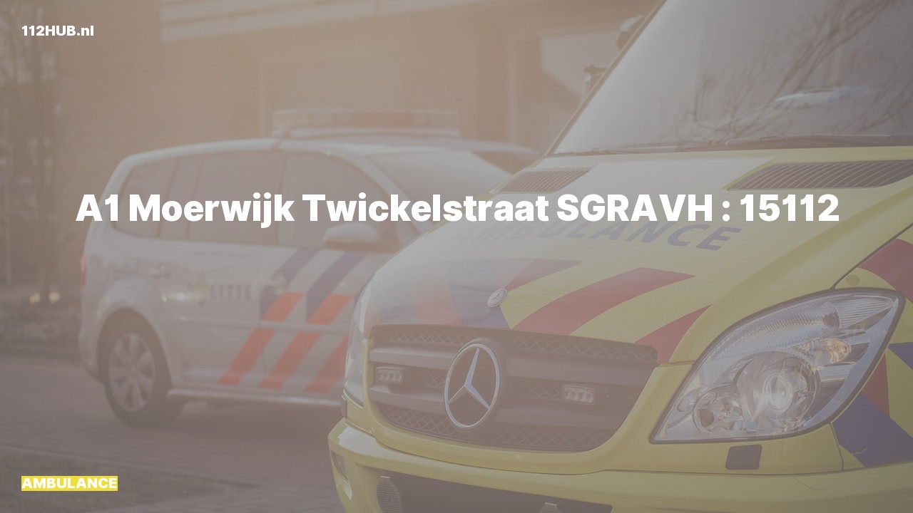 Deelafbeelding voor De ambulance is met spoed uitgerukt naar de Twickelstraat in 's-Gravenhage