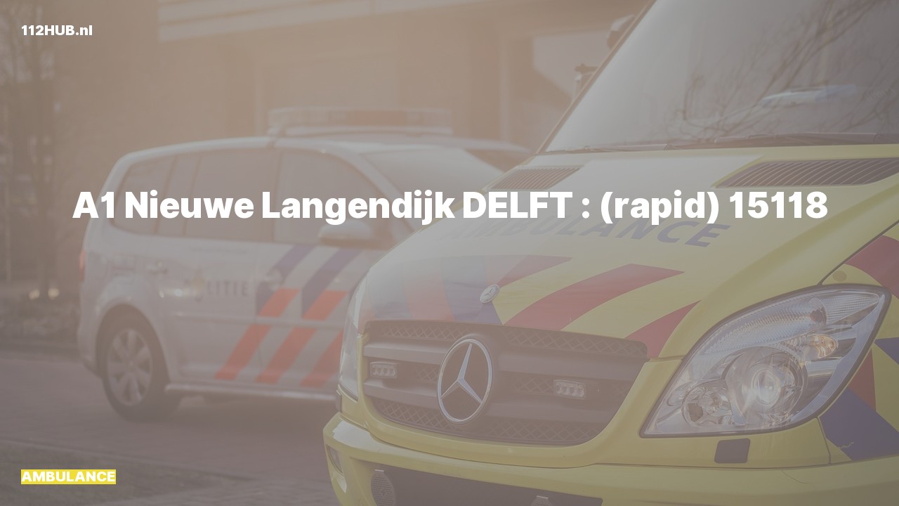 Deelafbeelding voor De ambulance is met spoed uitgerukt naar de Nieuwe Langendijk in Delft
