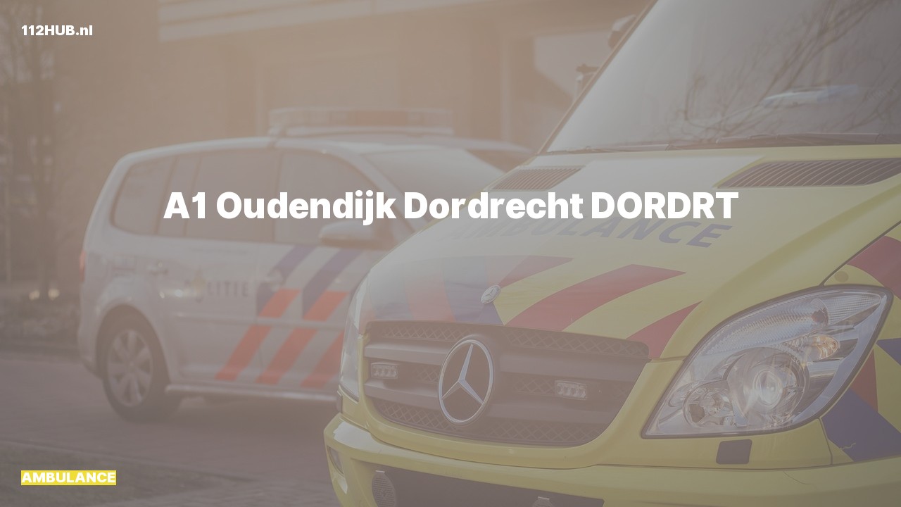 Deelafbeelding voor De ambulance is met spoed uitgerukt naar de Oudendijk in Dordrecht
