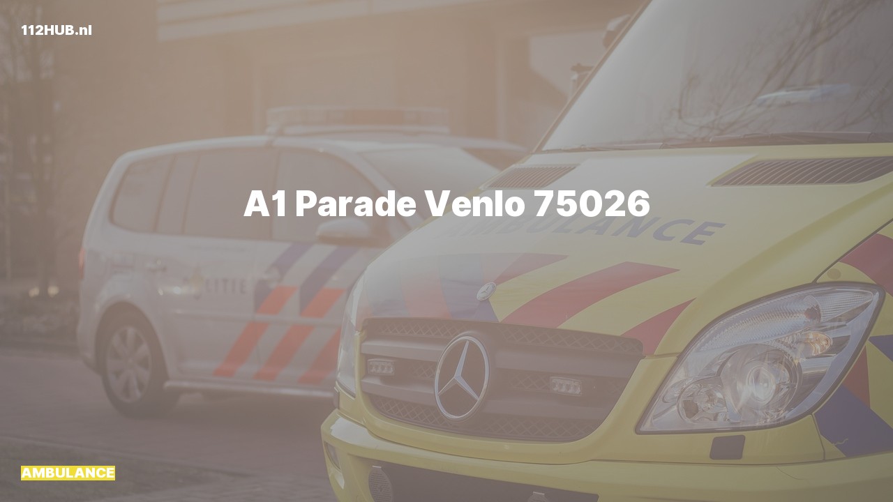 Deelafbeelding voor Ambulance met spoed naar de Parade in Venlo.