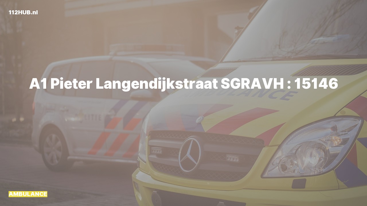 Deelafbeelding voor Ambulance met spoed naar de Pieter Langendijkstraat in 's-Gravenhage.