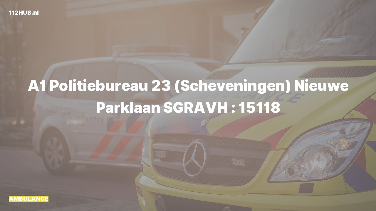 Deelafbeelding voor Ambulance met spoed naar de Nieuwe Parklaan in 's-Gravenhage.