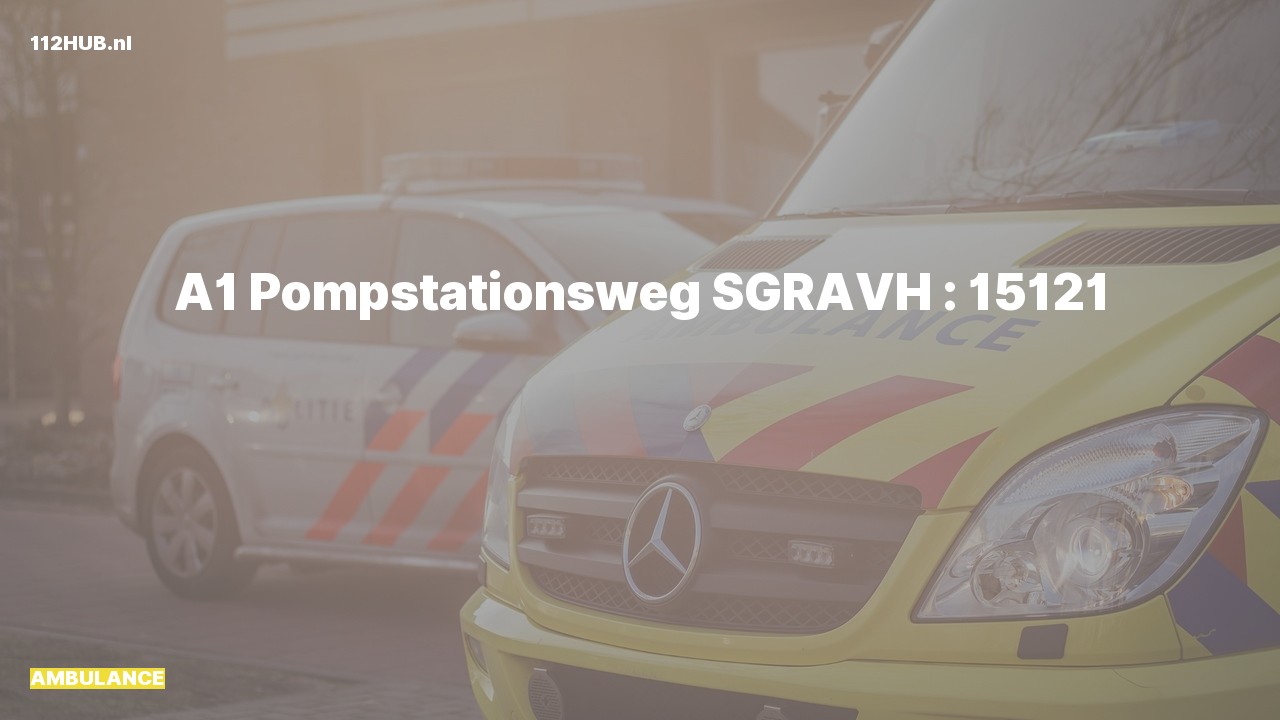 Deelafbeelding voor De ambulance is met spoed uitgerukt naar de Pompstationsweg in 's-Gravenhage