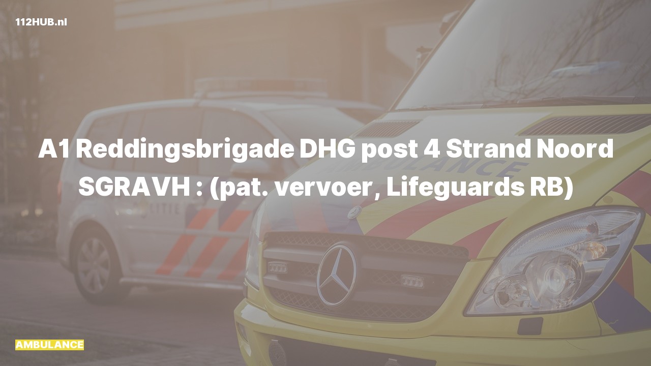 Deelafbeelding voor Ambulance met spoed naar de Strand Noord in 's-Gravenhage.