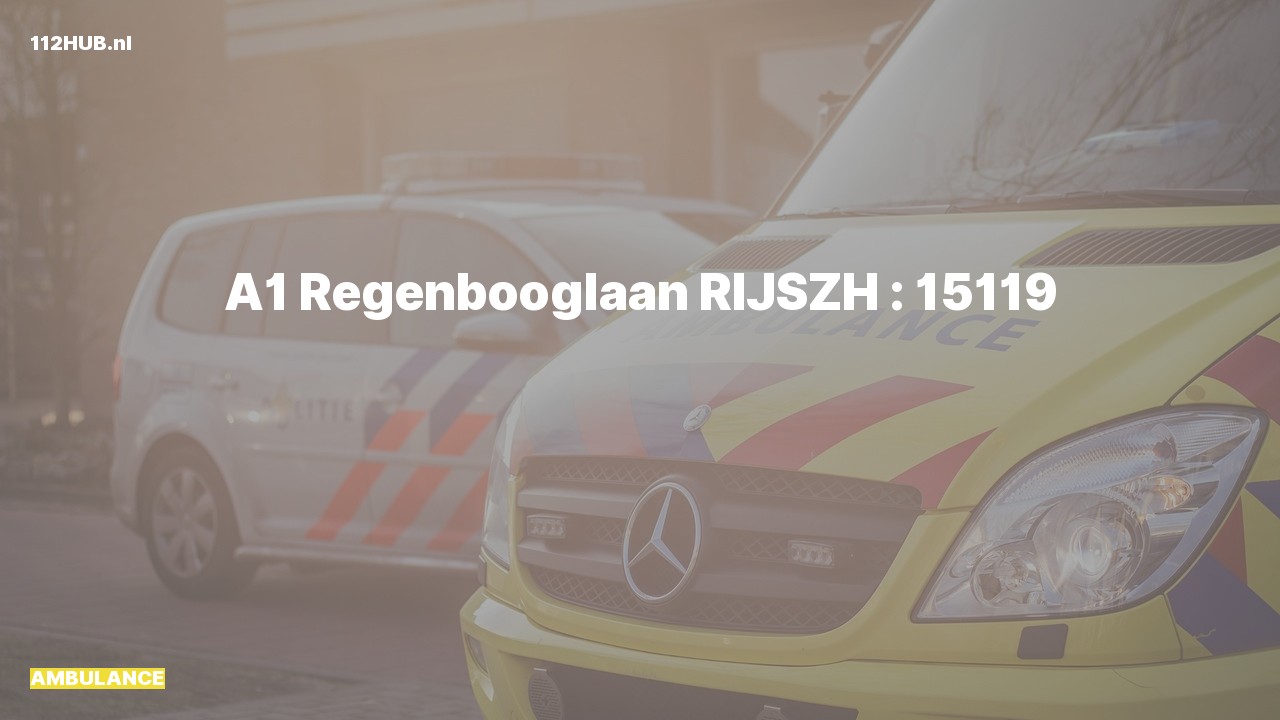 Deelafbeelding voor Ambulance met spoed naar de Regenbooglaan in Rijswijk.