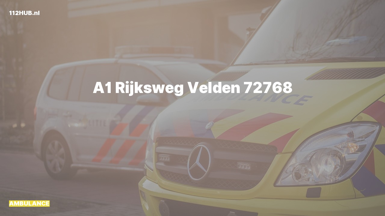 Deelafbeelding voor Ambulance met spoed naar de Rijksweg in Velden.