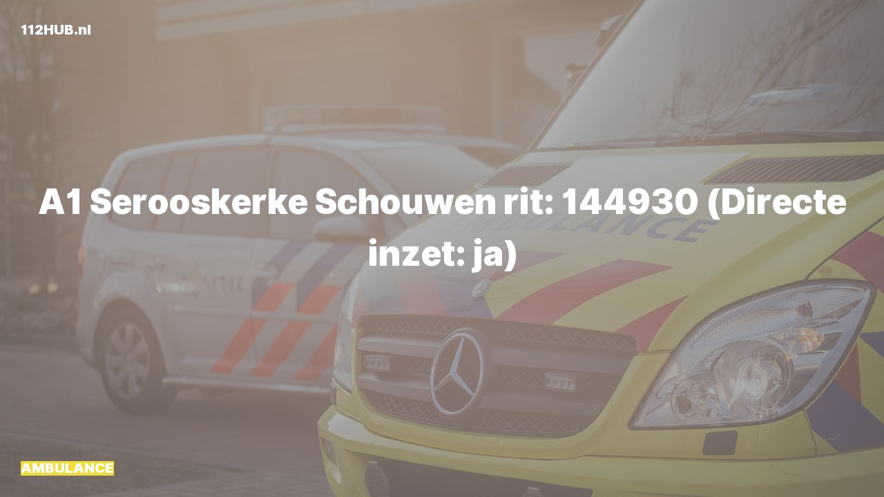 Deelafbeelding voor Ambulance met spoed.