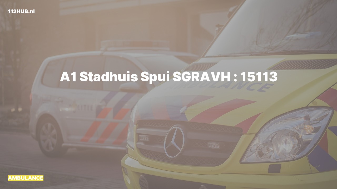 Deelafbeelding voor Ambulance met spoed naar de Spui in 's-Gravenhage.