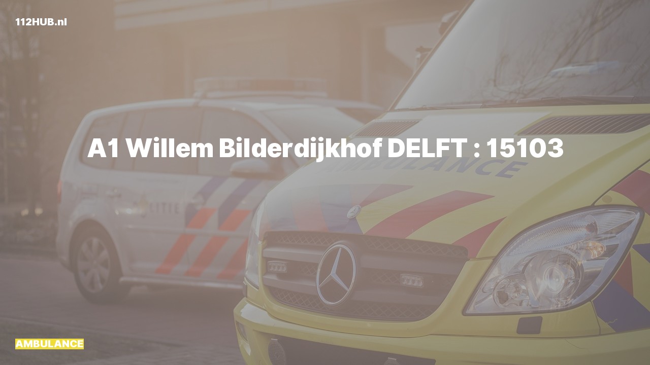Deelafbeelding voor De ambulance is met spoed uitgerukt naar de Willem Bilderdijkhof in Delft