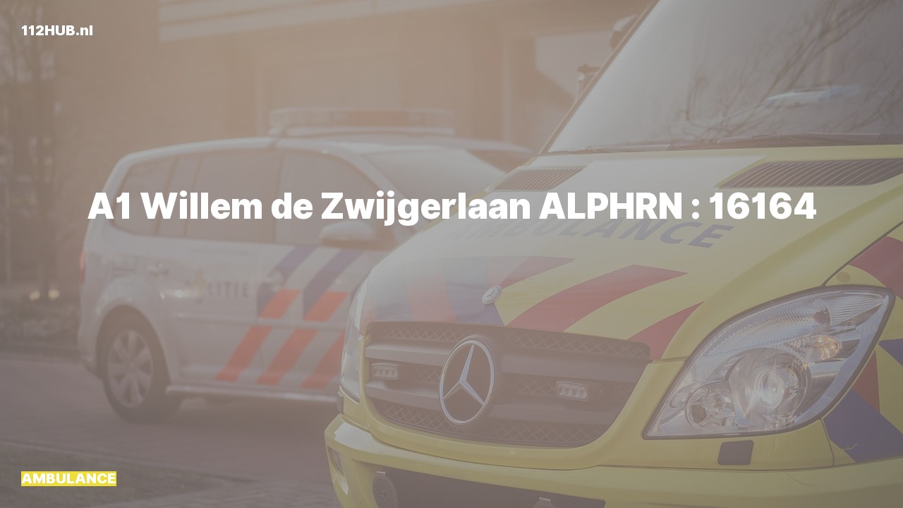 Deelafbeelding voor Ambulance met spoed naar de Willem de Zwijgerlaan in Alphen aan den Rijn.
