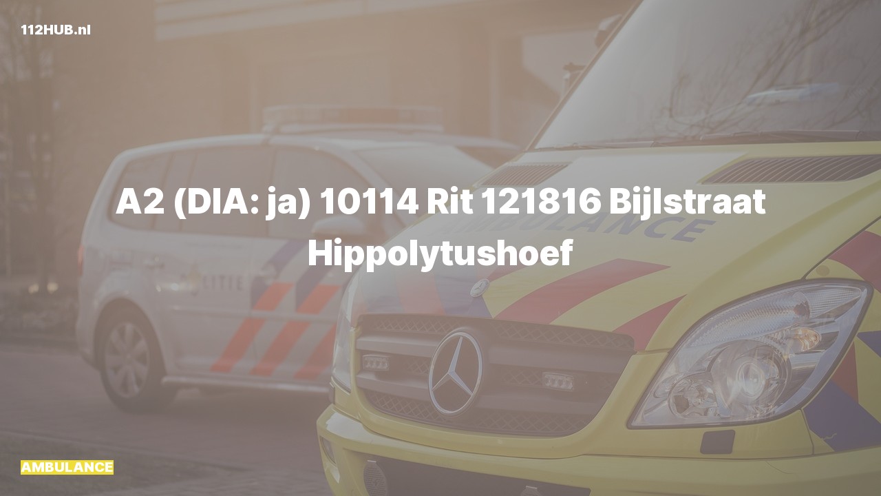 Deelafbeelding voor Ambulance met gepaste spoed naar de Bijlstraat in Hippolytushoef.
