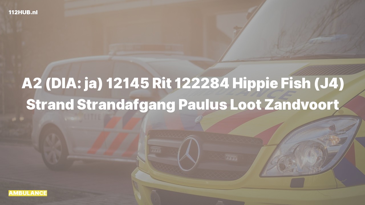 Deelafbeelding voor Ambulance met gepaste spoed naar de Strandafgang Paulus Loot in Zandvoort.