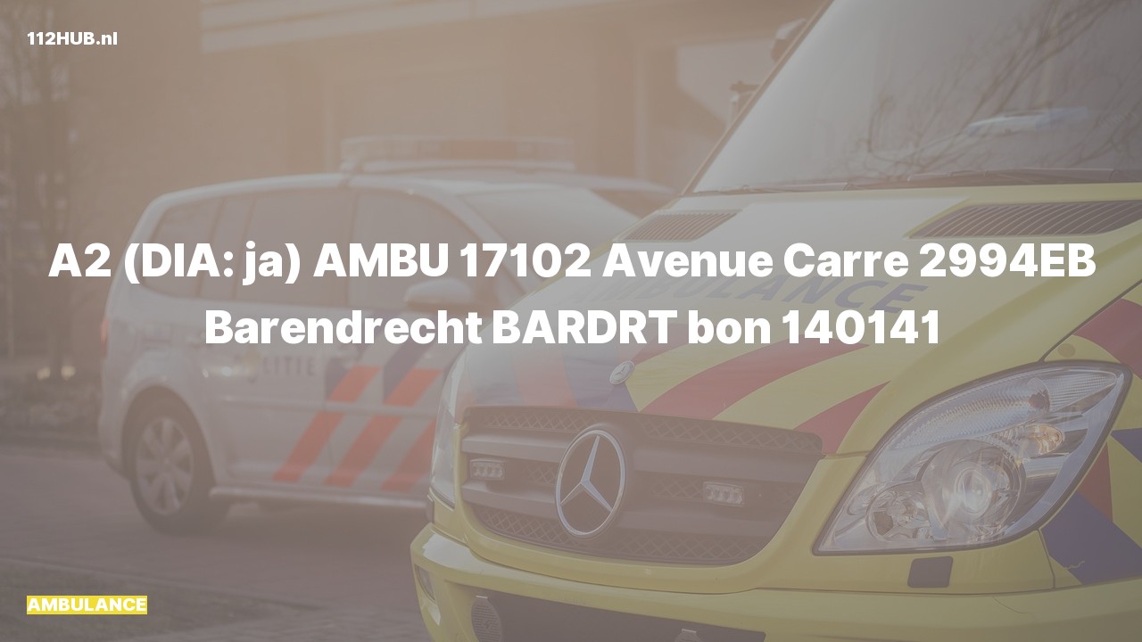 Deelafbeelding voor De ambulance is met gepaste spoed uitgerukt