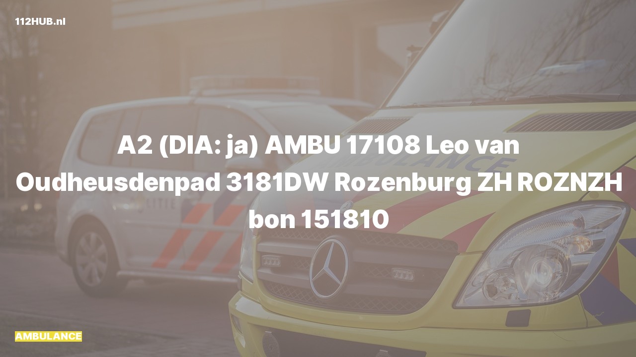 Deelafbeelding voor De ambulance is met gepaste spoed uitgerukt