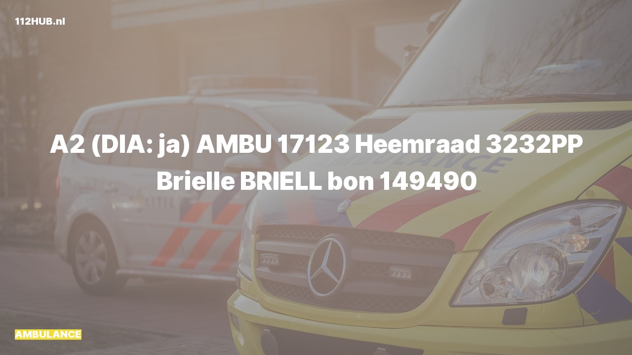 Deelafbeelding voor De ambulance is met gepaste spoed uitgerukt naar de Heemraad in Brielle