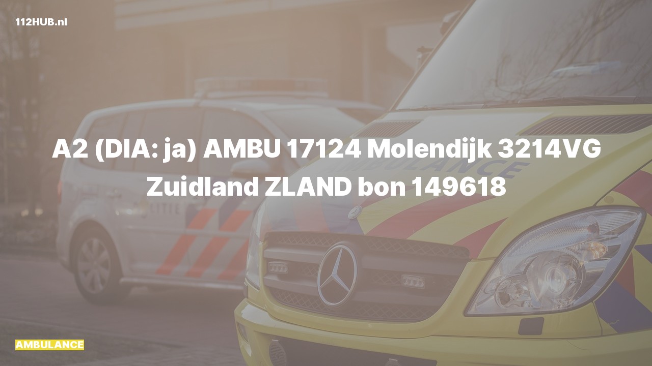 Deelafbeelding voor De ambulance is met gepaste spoed uitgerukt naar de Molendijk in Zuidland