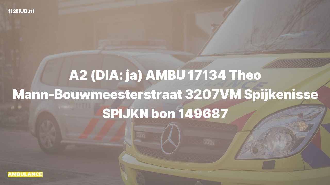 Deelafbeelding voor De ambulance is met gepaste spoed uitgerukt naar de Theo Mann-Bouwmeesterstraat in Spijkenisse