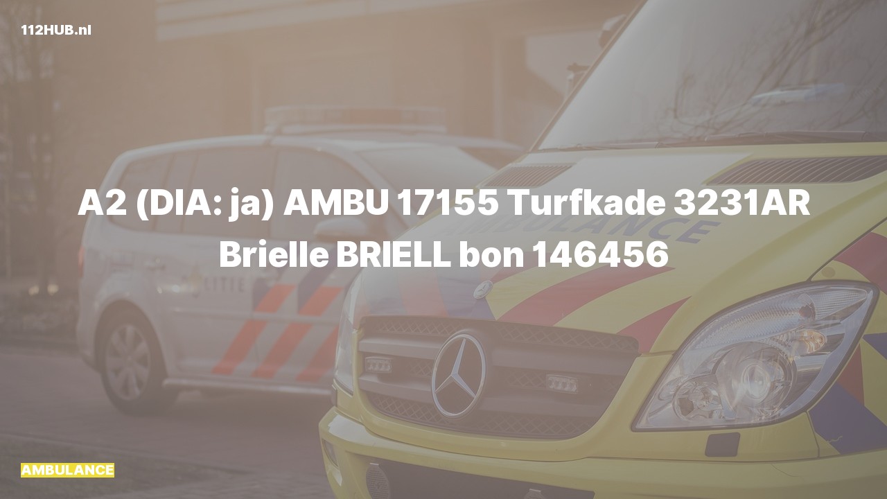 Deelafbeelding voor De ambulance is met gepaste spoed uitgerukt naar de Turfkade in Brielle