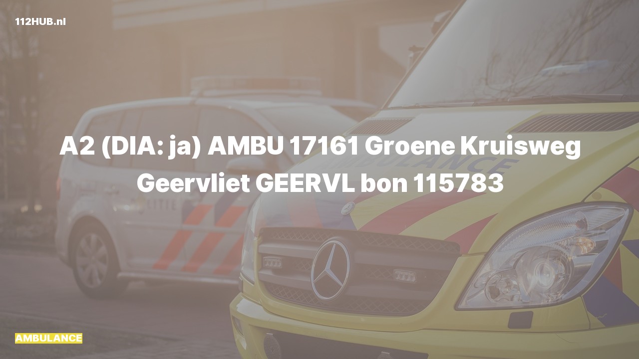 Deelafbeelding voor Ambulance met gepaste spoed naar de Groene Kruisweg in Geervliet.