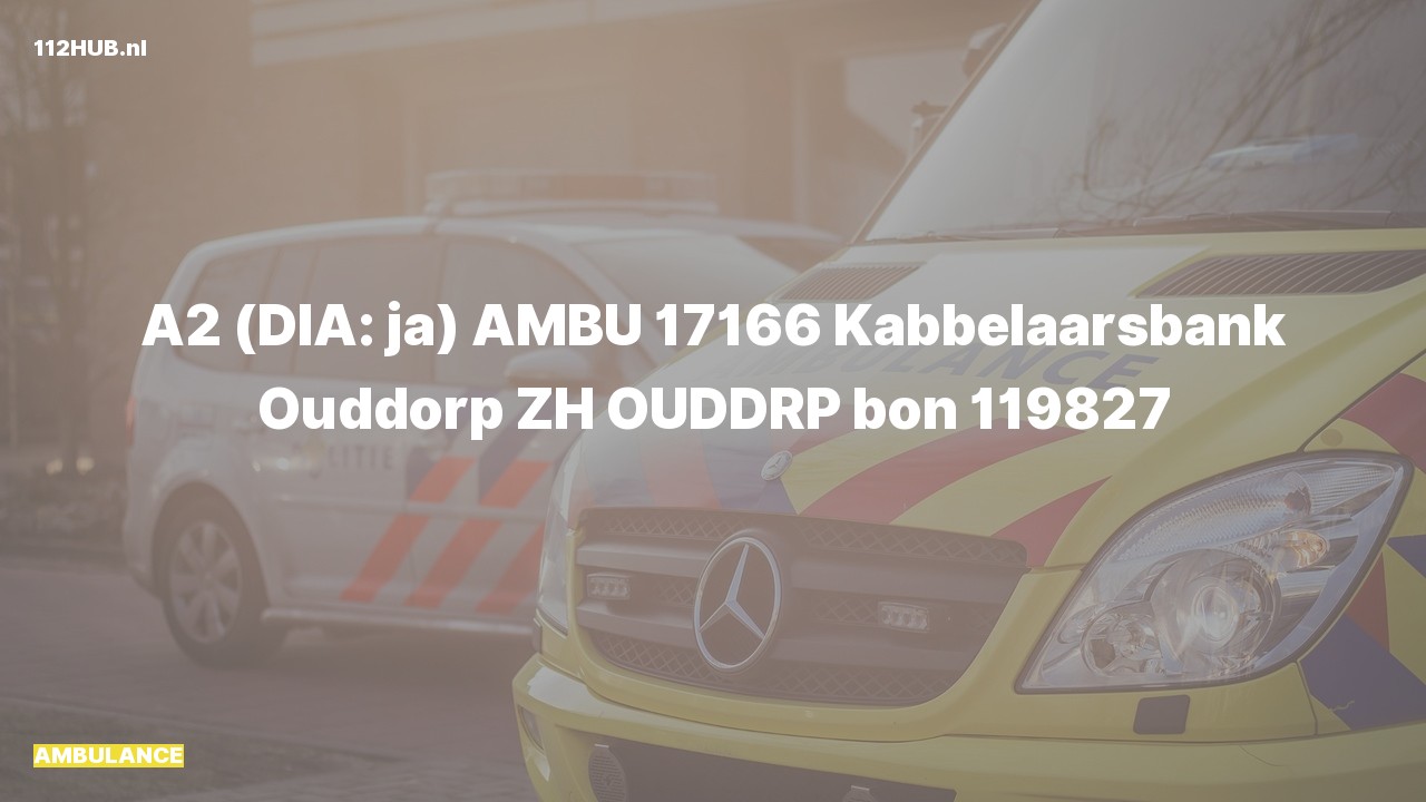Deelafbeelding voor Ambulance met gepaste spoed naar de Kabbelaarsbank in Ouddorp.