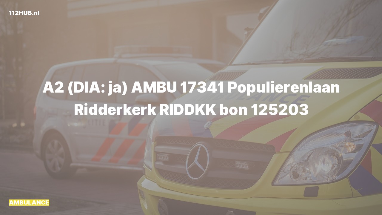 Deelafbeelding voor Ambulance met gepaste spoed.
