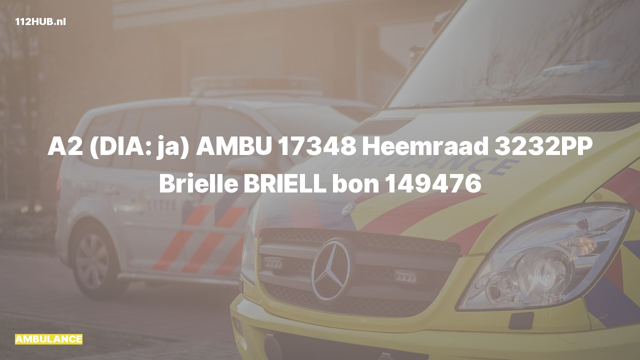 Deelafbeelding voor De ambulance is met gepaste spoed uitgerukt naar de Heemraad in Brielle