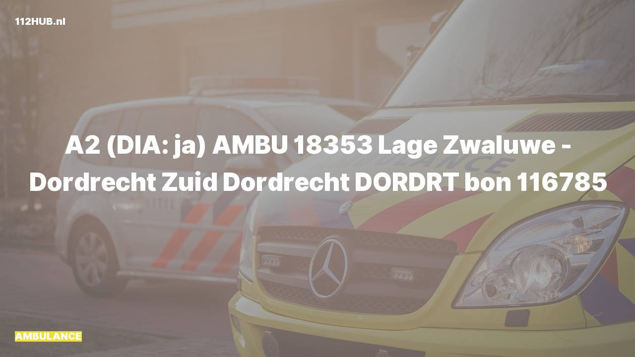 Deelafbeelding voor Ambulance met gepaste spoed.