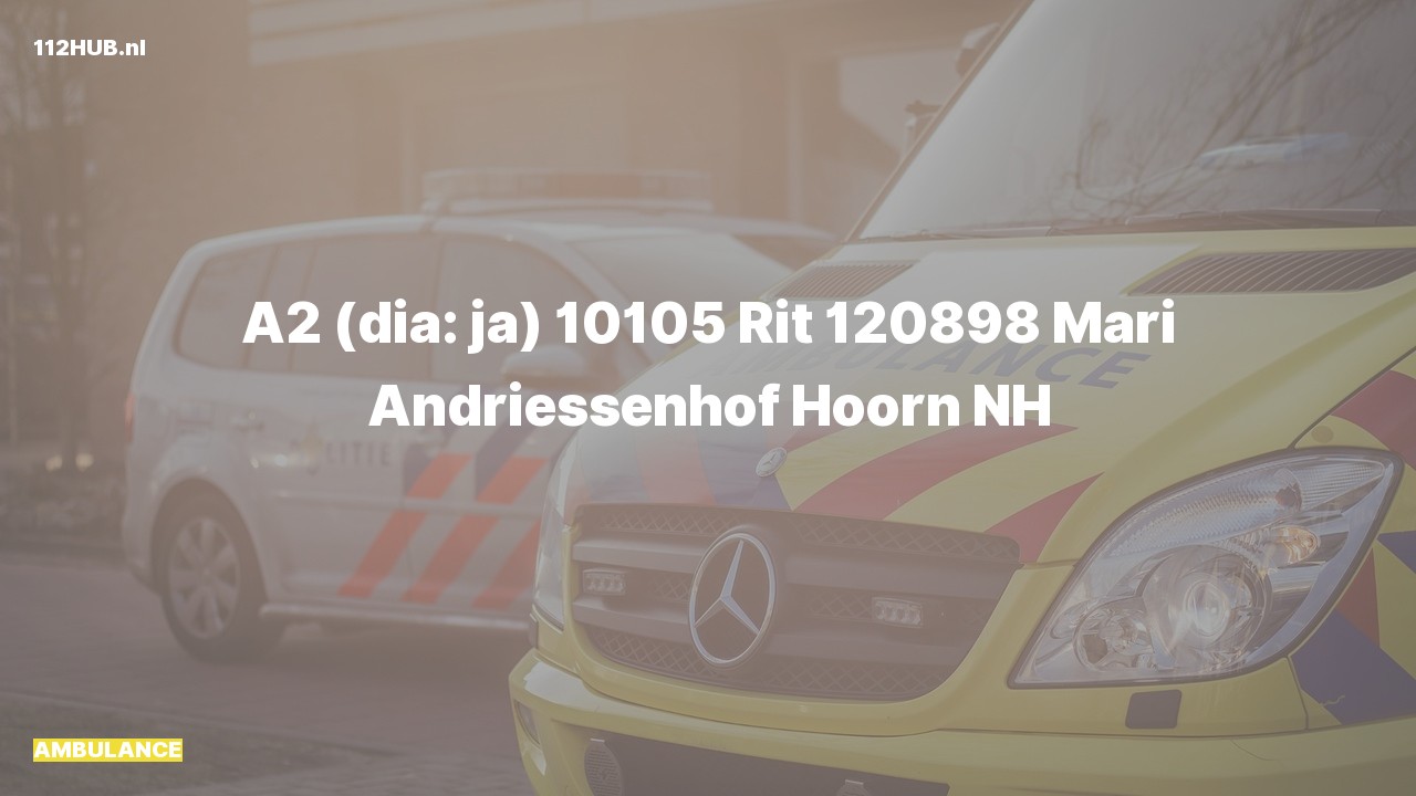 Deelafbeelding voor Ambulance met gepaste spoed naar de Mari Andriessenhof in Hoorn.