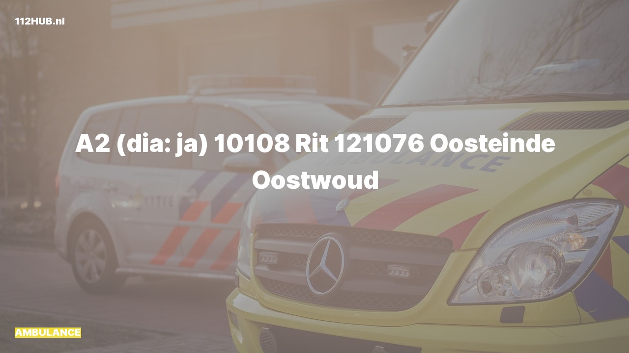 Deelafbeelding voor Ambulance met gepaste spoed naar de Oosteinde in Oostwoud.