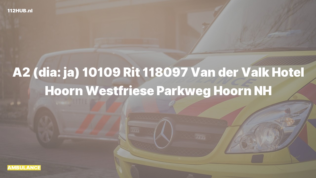 Deelafbeelding voor Ambulance met gepaste spoed naar de Westfriese Parkweg in Hoorn.