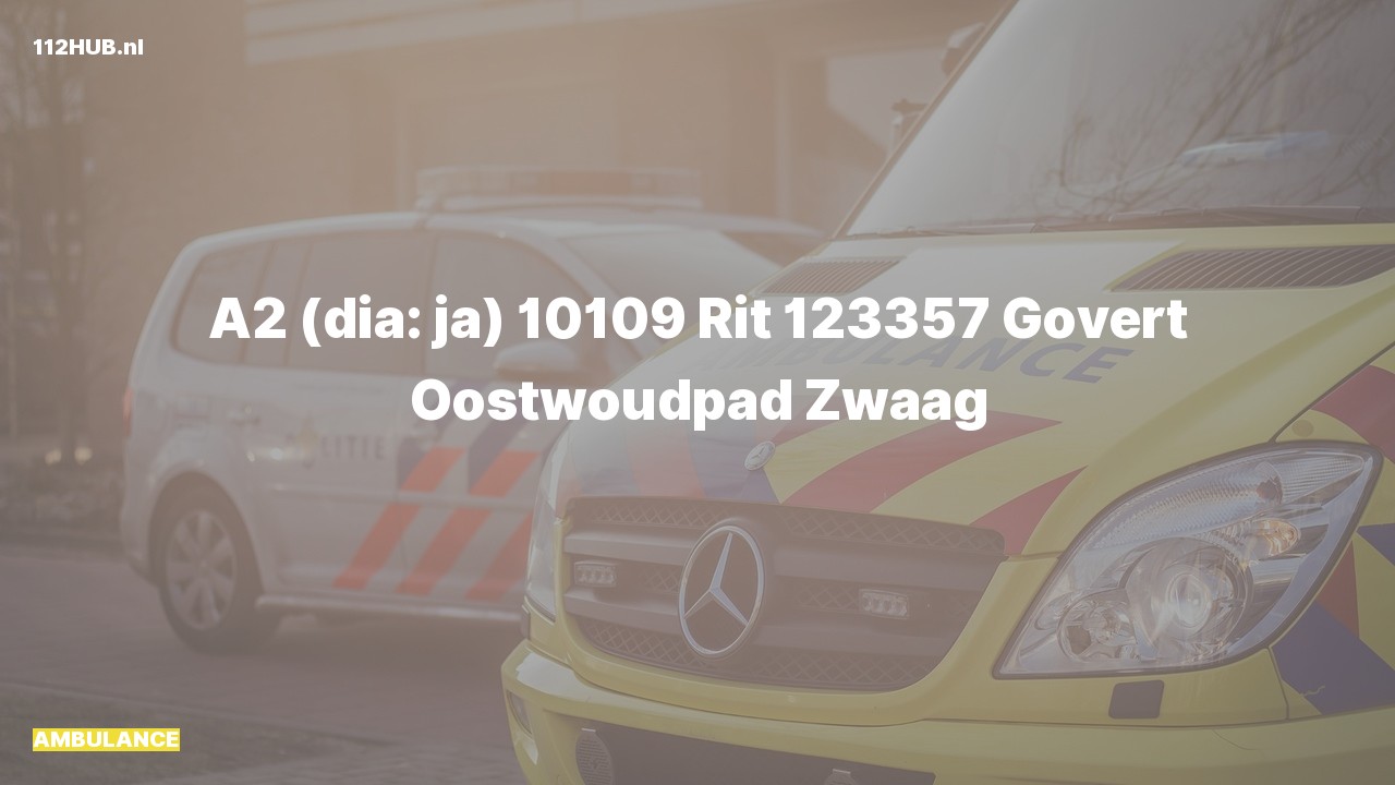 Deelafbeelding voor Ambulance met gepaste spoed naar de Govert Oostwoudpad in Zwaag.