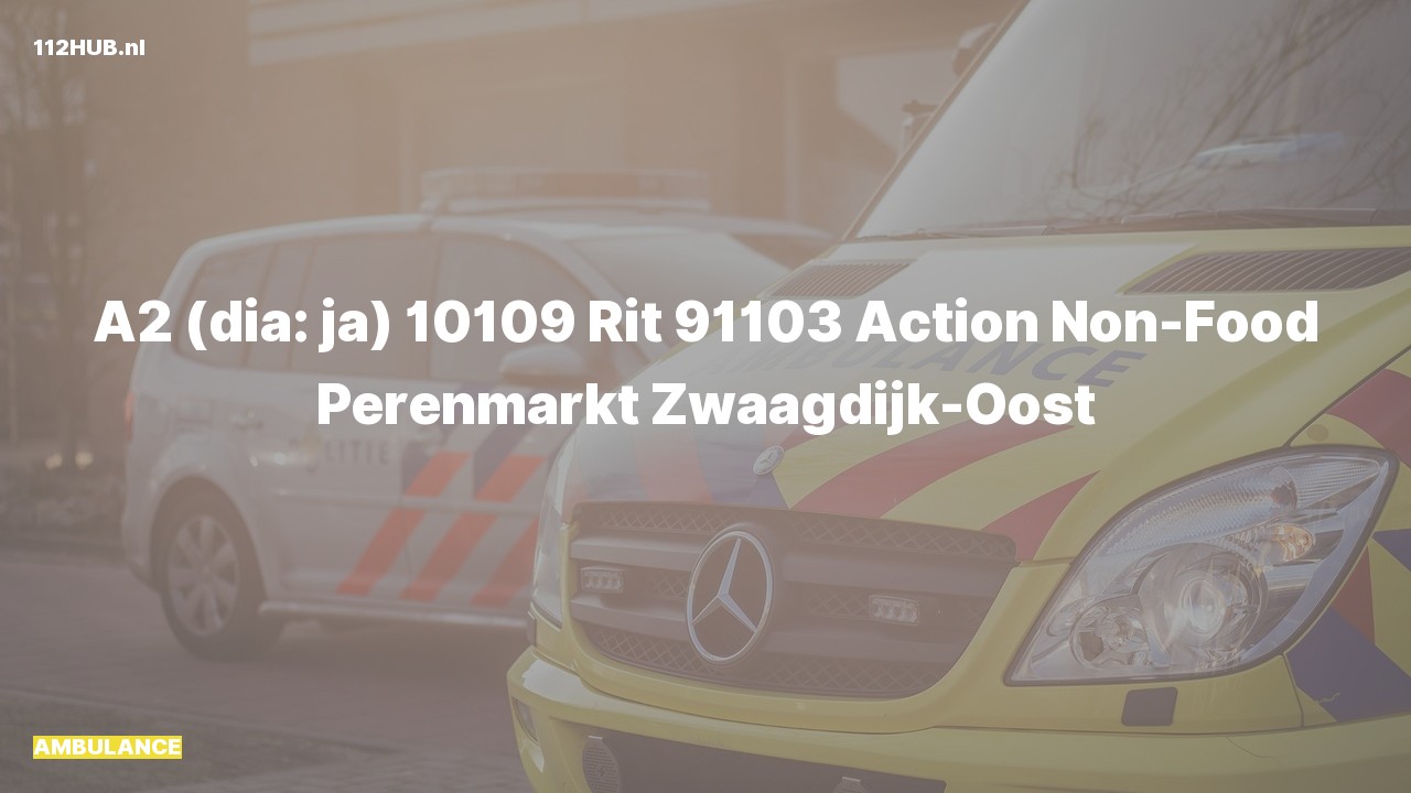 Deelafbeelding voor De ambulance is met gepaste spoed uitgerukt naar de Perenmarkt in Zwaagdijk-Oost