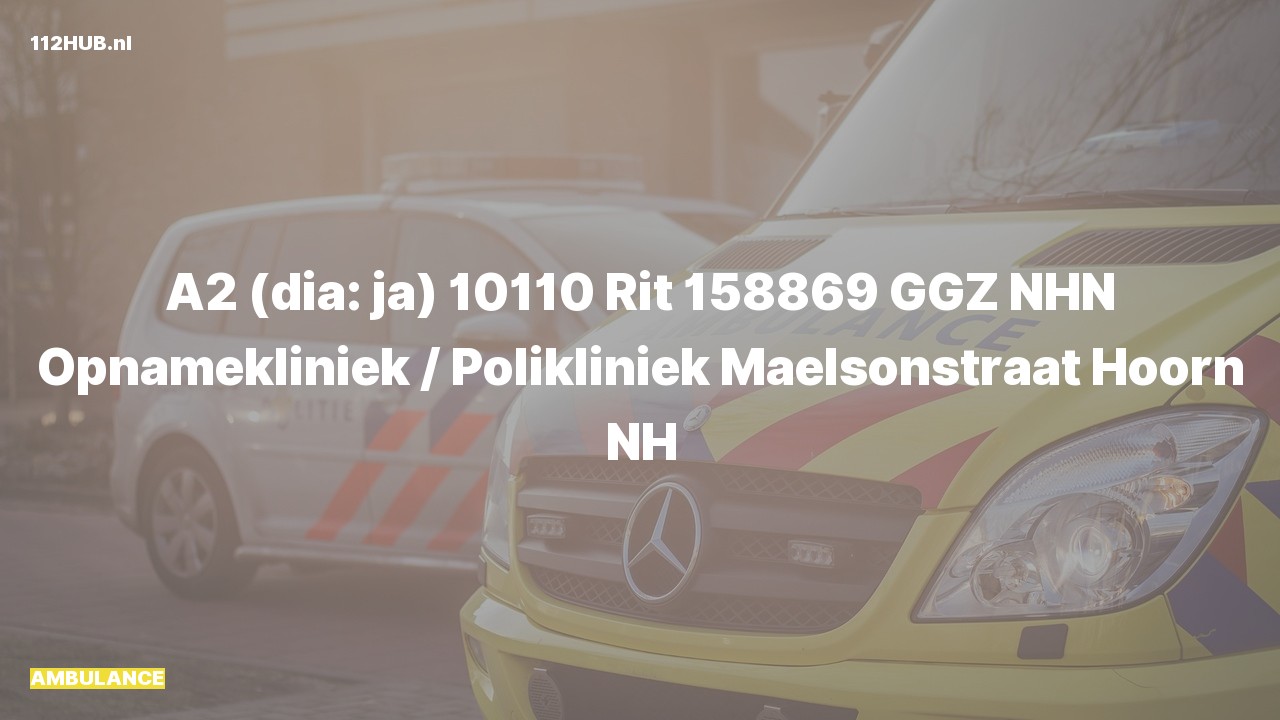 Deelafbeelding voor De ambulance is met gepaste spoed uitgerukt naar de Maelsonstraat in Hoorn