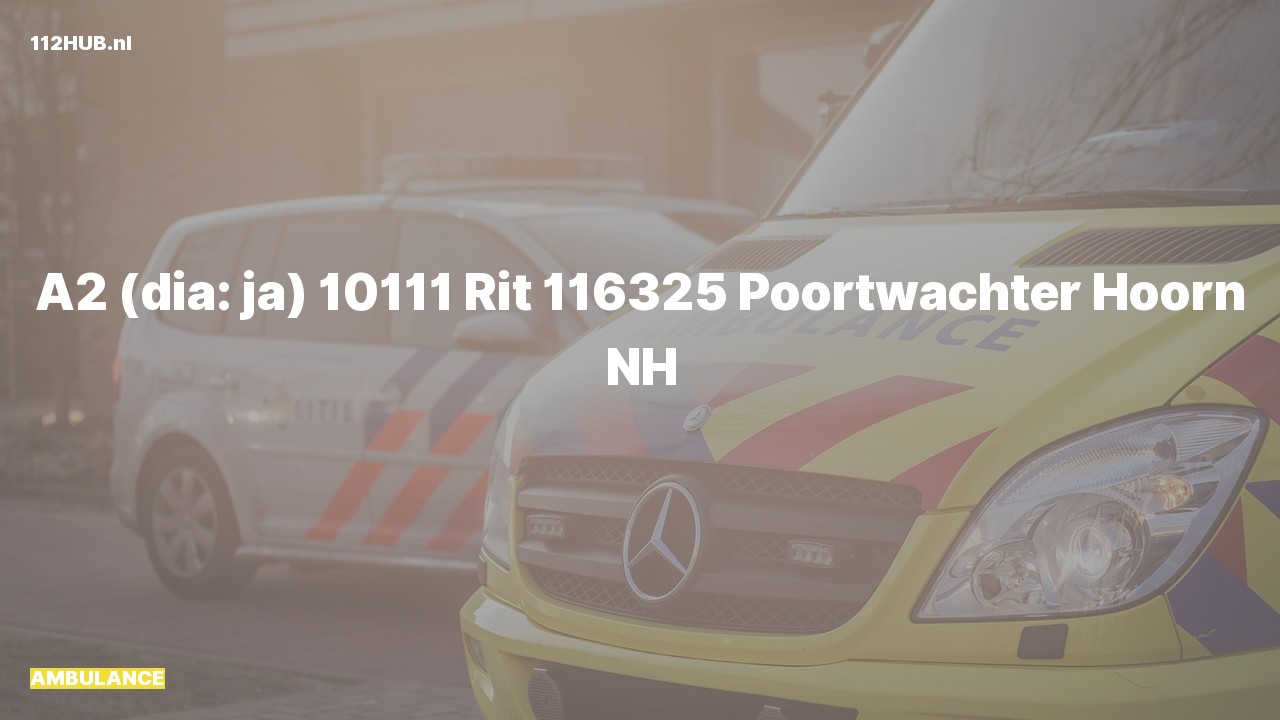 Deelafbeelding voor Ambulance met gepaste spoed.