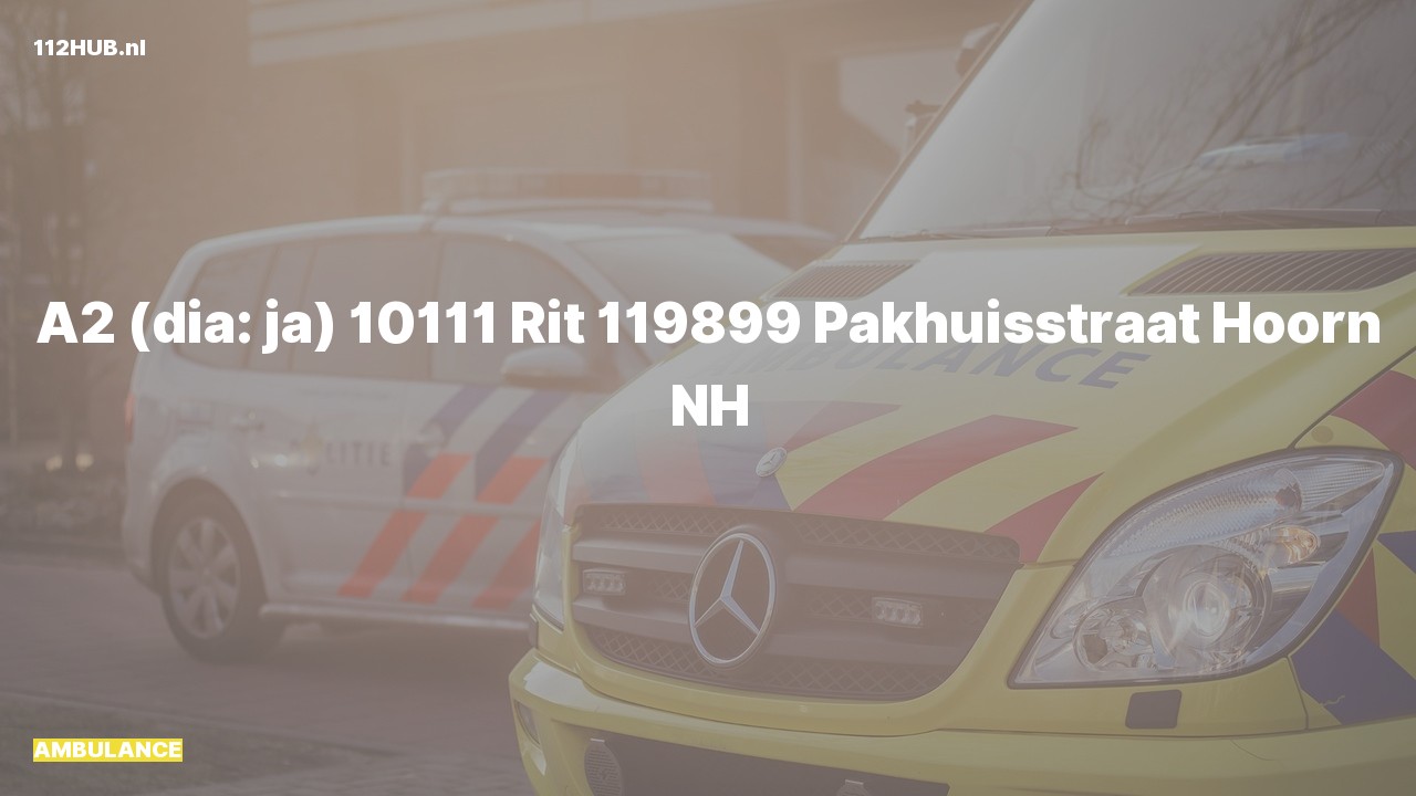 Deelafbeelding voor Ambulance met gepaste spoed naar de Pakhuisstraat in Hoorn.