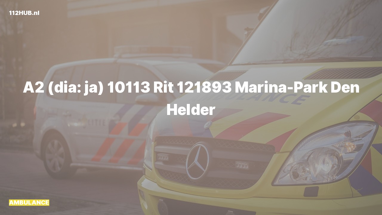 Deelafbeelding voor Ambulance met gepaste spoed naar de Marina-Park in Den Helder.