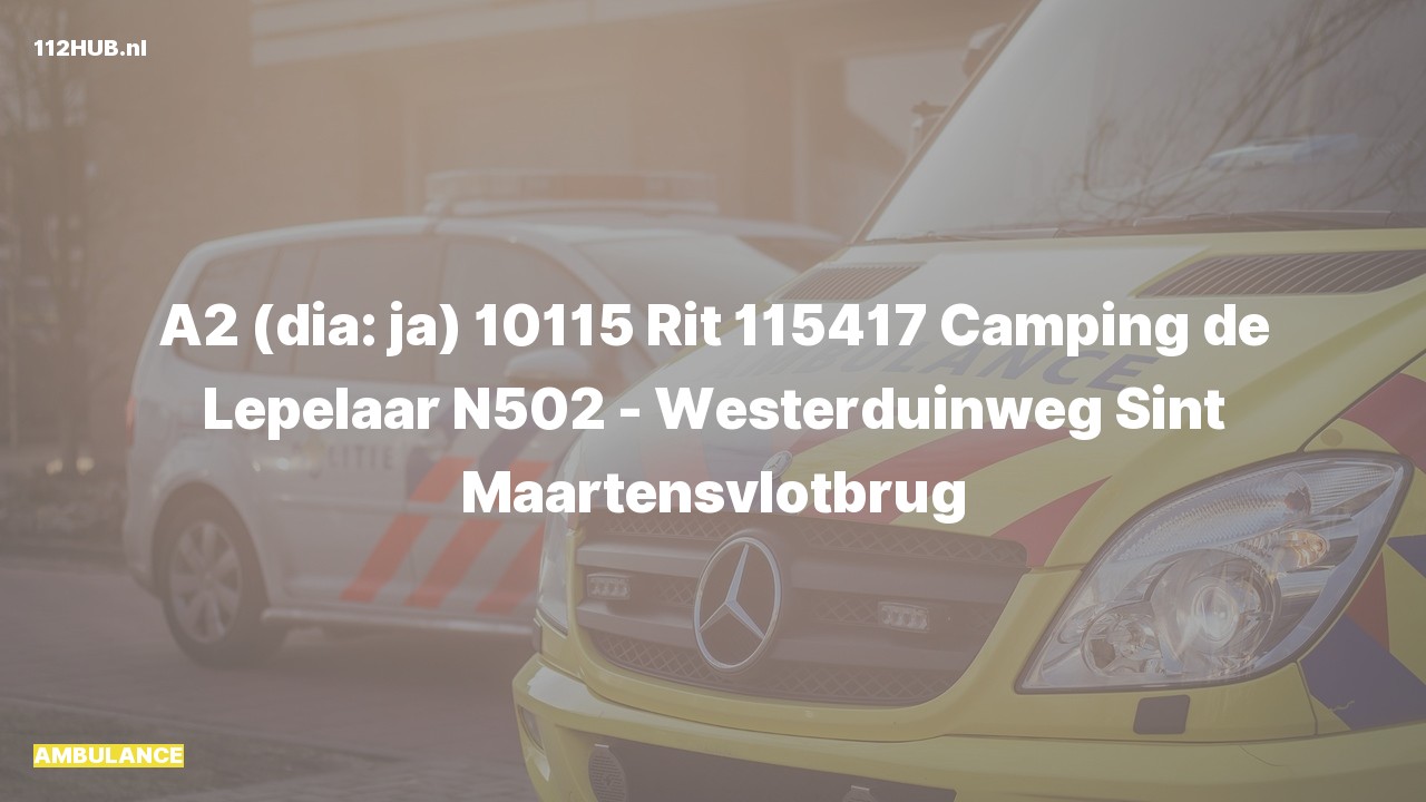 Deelafbeelding voor Ambulance met gepaste spoed.