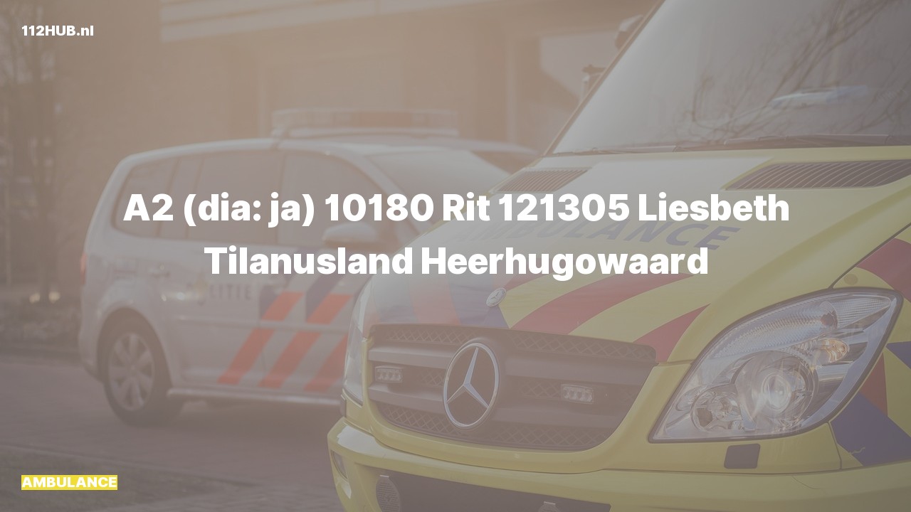 Deelafbeelding voor Ambulance met gepaste spoed naar de Liesbeth Tilanusland in Heerhugowaard.